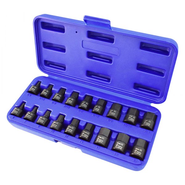 Astro Pneumatic Tool® - (18 Pieces) 3/8" Drive SAE/Metric Nano Impact Bit Socket Set