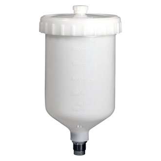 Astro Pneumatic Tool® EUROCUP - 600 ml Plastic Gravity Feed Paint Cup for Euro Gravity Feed Spray Guns