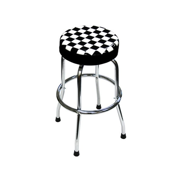 ATD® - Black/White Checker Design Shop Stool