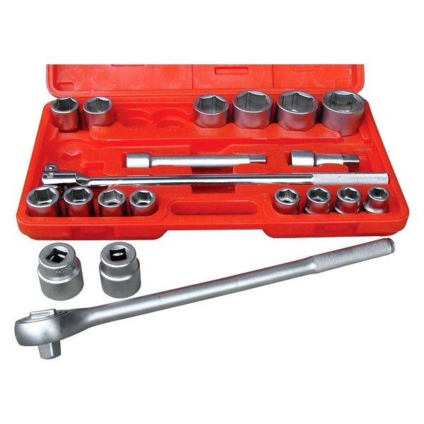 ATD® - 3/4" Drive 6-Point SAE Ratchet and Socket Set, 21 Pieces