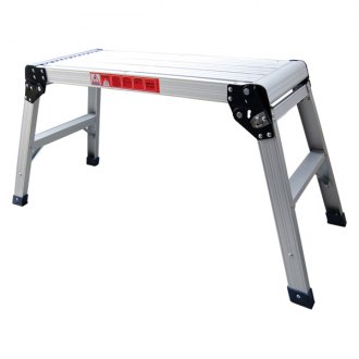 Aluminum Work Platform Large Size Step Stool Folding Portable Work Bench  with Non-Slip Mat Capacity 660 LBS Heavy Duty