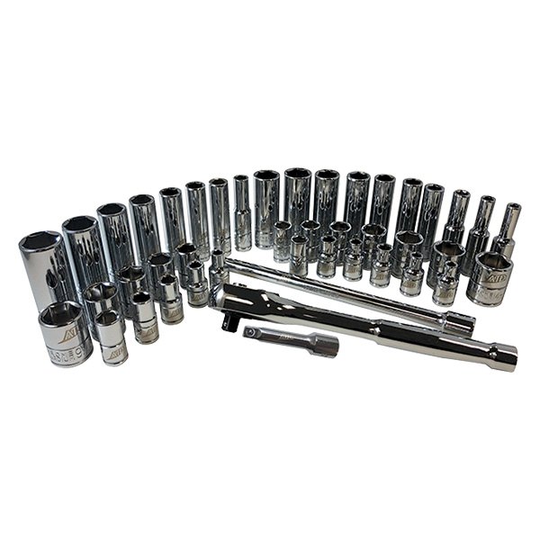 ATD® - Pro™ 1/4" Drive 6-Point SAE/Metric Ratchet and Socket Set, 44 Pieces