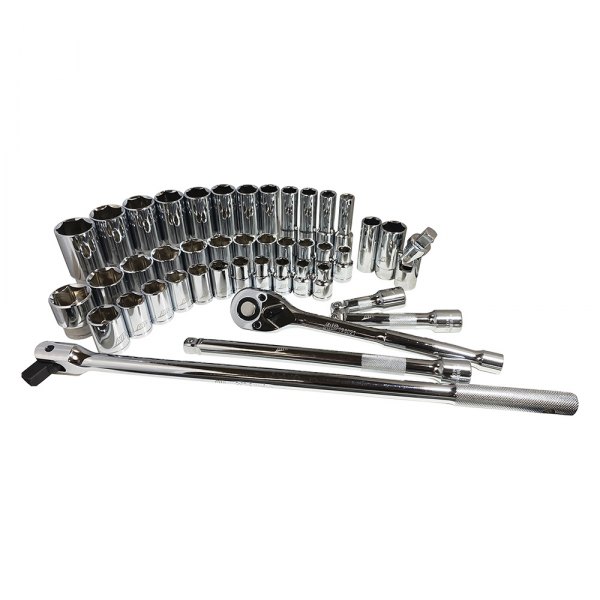 ATD® - 1/2" Drive 6-Point SAE/Metric Ratchet and Socket Set, 43 Pieces