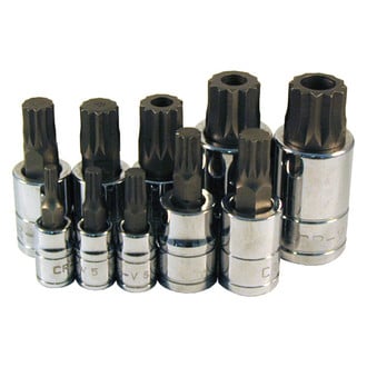 ATD® - Mixed Drive Size Metric Triple Square Bit Socket Set 10 Pieces