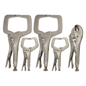 ATD® - 5-Piece Fixed Pads C-Jaws Locking Clamp Set