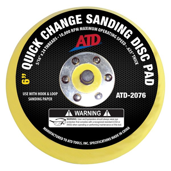 ATD® - 6" Dual Action Quick Change Disc Pad