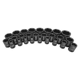 ATD® - 1/2" Drive Metric 6-Point Standard Impact Socket Set (26 Pieces)