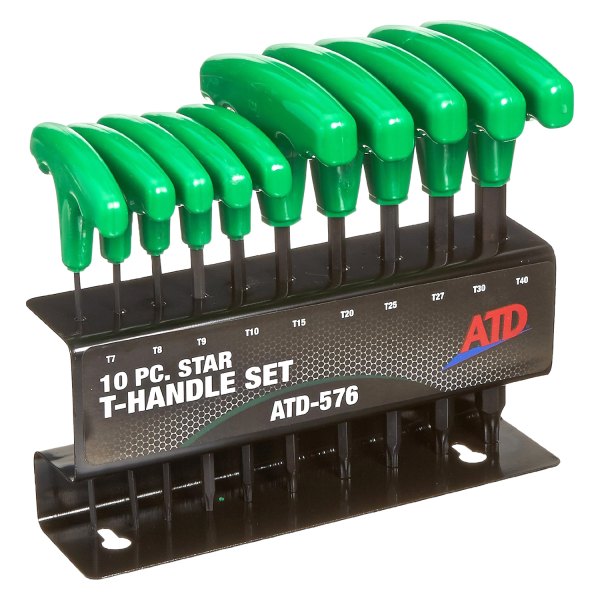 ATD® - 10-Piece T7 to T40 Dipped T-Handle Torx Key Set