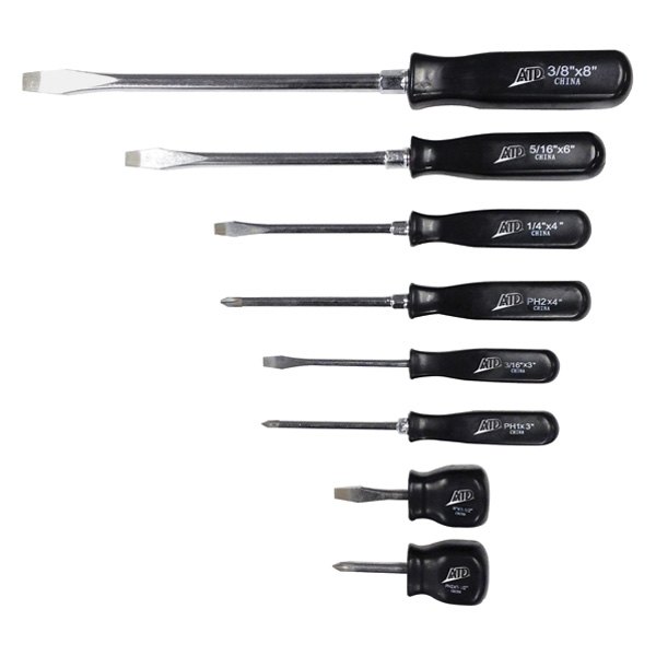 ATD® - 8-piece Dipped Handle Phillips/Slotted Mixed Screwdriver Set