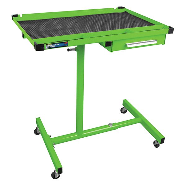 ATD® - Green Heavy-Duty Mobile Work Table with Drawer (20" W x 29" L x 48" H)