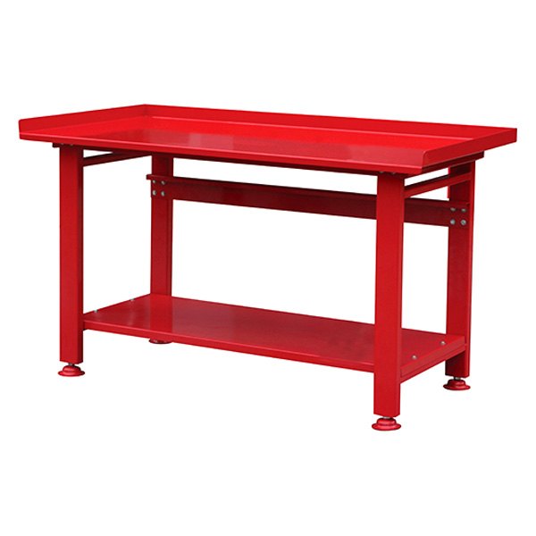 ATD® - Red Heavy-Duty Workbench with Bottom Shelf (31" W x 60" L x 36" H)