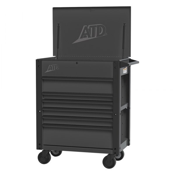 ATD® - Black Deluxe Rolling Tool Cabinet (35" W x 21.3" D x 44.1" H)