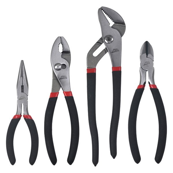 ATD® - 4-piece 6" to 10" Dipped Handle Mixed Pliers Set