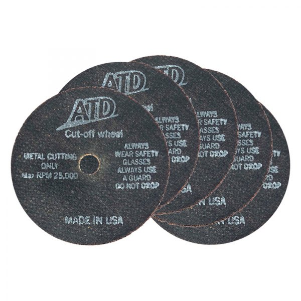 ATD® - 3" x 1/16" x 3/8" Aluminum Oxide Type 41 Cut-Off Wheel (5 Pieces)