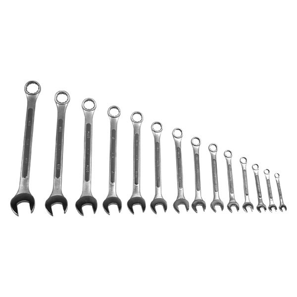 ATD® - 14-piece 3/8" to 1-1/4" 12-Point Straight Head Raised Panel Full Polished Combination Wrench Set