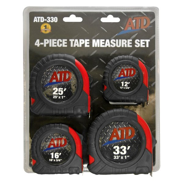 ATD® - 12'/16'/25'/33' SAE Measuring Tape Set