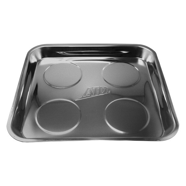 ATD® - 11-1/2" x 10-1/2" x 1" Magnetic Stainless Steel Tray