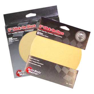 Autobody Master® - 6" 400 Grit Aluminum Oxide Anti-Clog Stick-On Discs (25 Pieces)