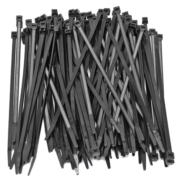 Auveco® - 5-1/2" x 30 lb Nylon Black Self-Clamping Cable Ties