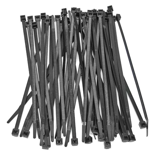 Auveco® - 7" x 50 lb Nylon Black Self-Clamping Cable Ties