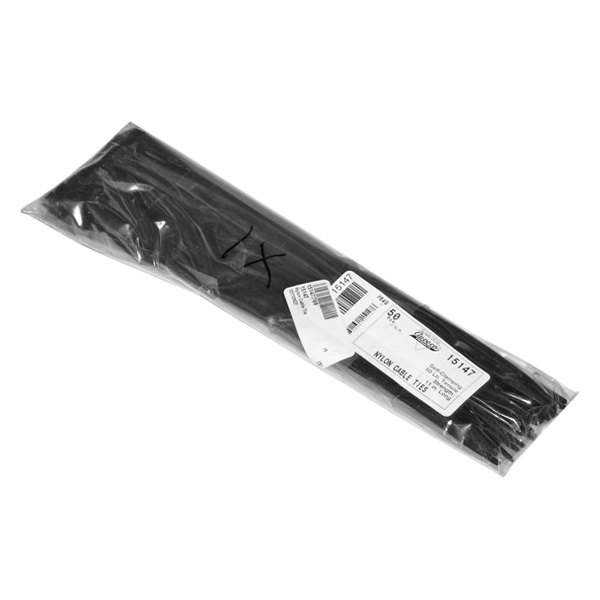 Auveco® - 11" x 50 lb Nylon Black Self-Clamping Cable Ties