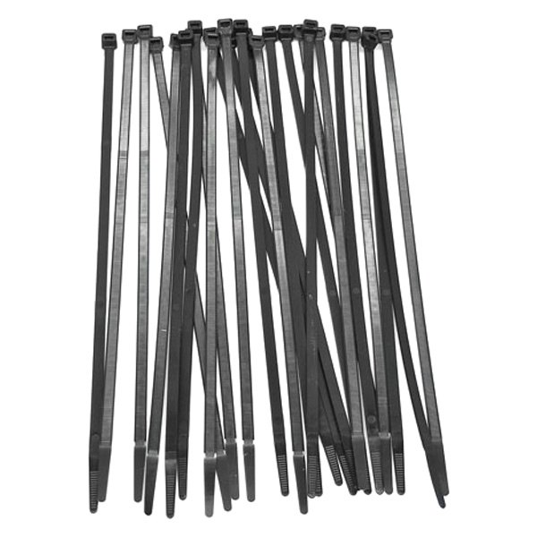 Auveco® - 14" x 120 lb Nylon Black Self-Clamping Cable Ties