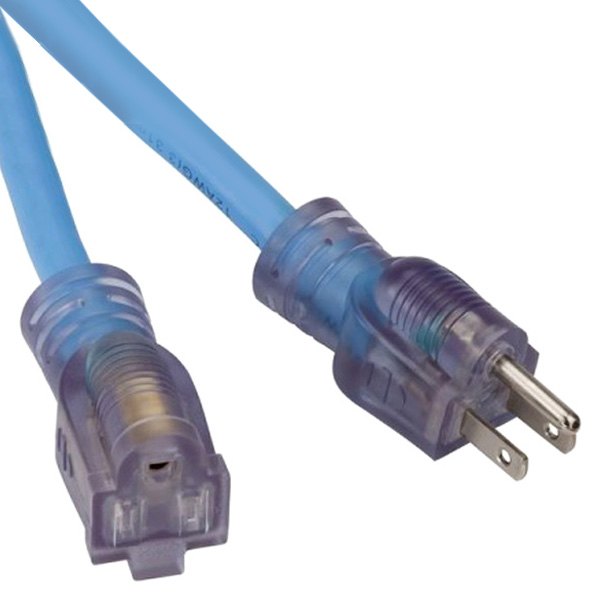 Bayco® - Blue Extension Cord with Single Lighted Outlet (100', 16 AWG)