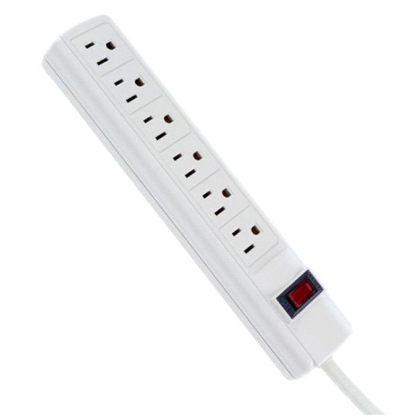 Bayco® - 6-Outlet Power Strip and Surge Protector with 4.5' Cord