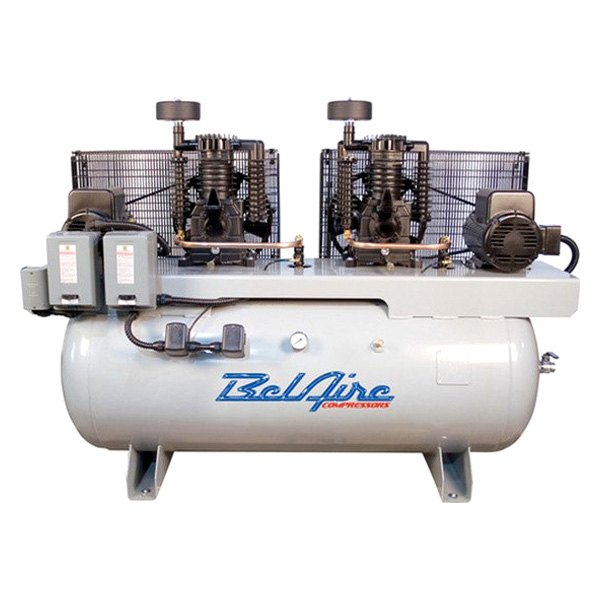 BelAire® - 10 hp 2-Stage 220 V 1-Phase 120 gal Horizontal Air Compressor