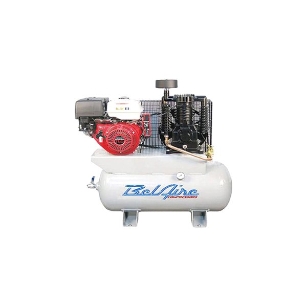 BelAire® - 11 hp 2-Stage 30 gal Gasoline Engine Horizontal Air Compressor