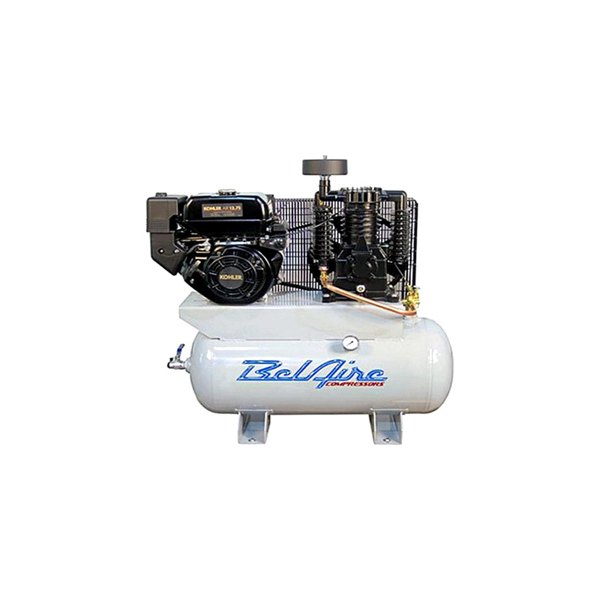 BelAire® - 14 hp 2-Stage 30 gal Gasoline Engine Horizontal Air Compressor