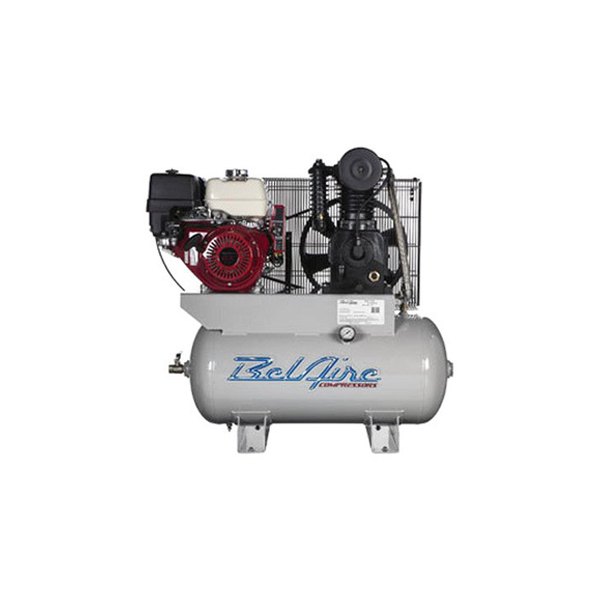 BelAire® - Cast Iron™ 11 hp 2-Stage 30 gal Gasoline Engine Horizontal Truck Air Compressor