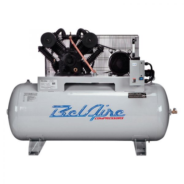 BelAire® - Cast Iron™ 10 hp 2-Stage 220 V 3-Phase 120 gal Horizontal Air Compressor