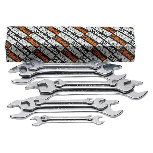 Beta Tools® - 55AS/12-Series 12-piece 1/4" to 1-1/4" Rounded Double Open End Wrench Set