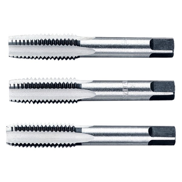 Beta Tools® - 430-Series 3-Piece M2 x 0.40 Metric Chrome-steel Right-Hand Coarse Pitch Hand Tap Set