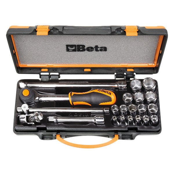Beta Tools® - 910A/C16HR™ 3/8" Drive 6-Point Metric Ratchet and Socket Set, 21 Pieces