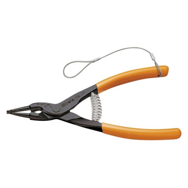 Beta Tools® - 1036HS-Series™ Straight 1.3 mm Fixed Tips External Spring Loaded H-Safe Tethered Snap Ring Pliers