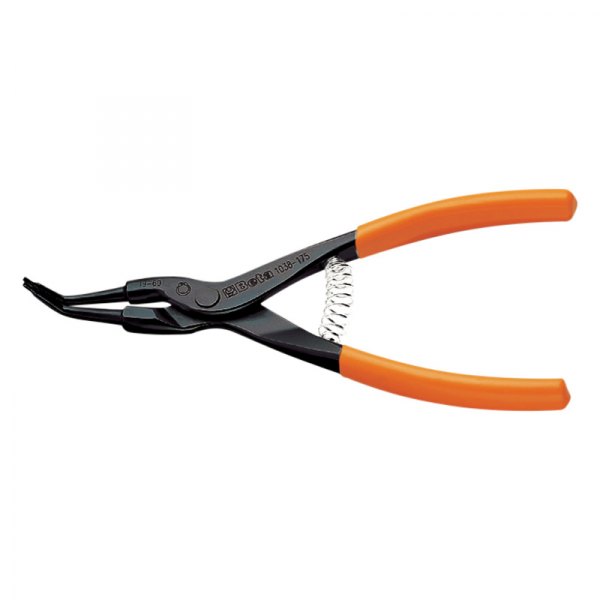 Beta Tools® - 1037-Series™ 45° Bent 0.9 mm Fixed Tips External Spring Loaded Snap Ring Pliers