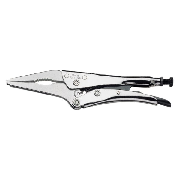 Beta Tools® - 1058-Series™ 7-3/32" Metal Handle Long Nose Jaws Locking Pliers
