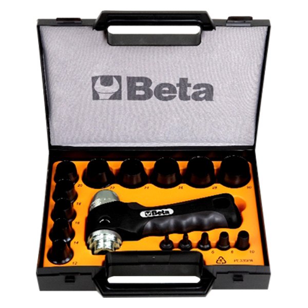 Beta Tools® - 1105C-Series™ 15-piece 3 to 30 mm Hollow Punch Set