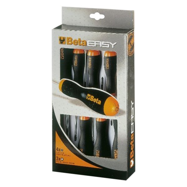 Beta Tools® - BetaEasy 1203-Series 5-piece Multi Material Handle Phillips/Slotted Mixed Screwdriver Set