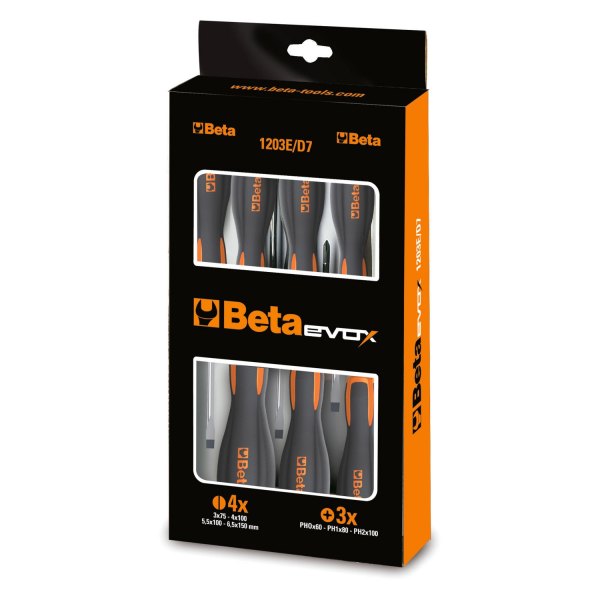 Beta Tools® - 1203E/D-Series EVOX 7-Piece Screwdriver Set