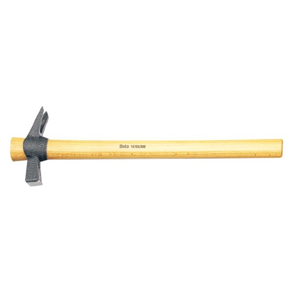 Beta Tools® - 1376X-Series 250 g Wood Handle Square Pein Straight Claw Hammer with Nail Holder and Magnet