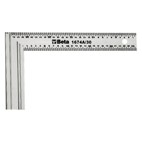 Beta Tools® - 1674A-Series™ 12" Metric Stainless Steel Carpenter's L-Square