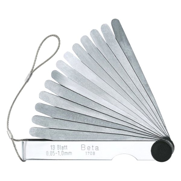 Beta Tools® - 1708HS/20-Series™ 0.05 to 1 mm Metric Feeler Gauge with H-SAFE tethered system