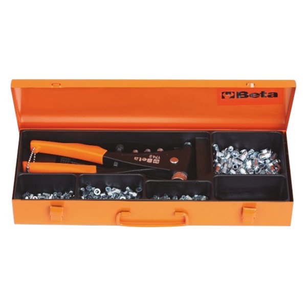 Beta Tools® - 1742/C4-Series M3 to M6 Plier Type Nut Rivet Tool with 400 Pieces Steel Inserts