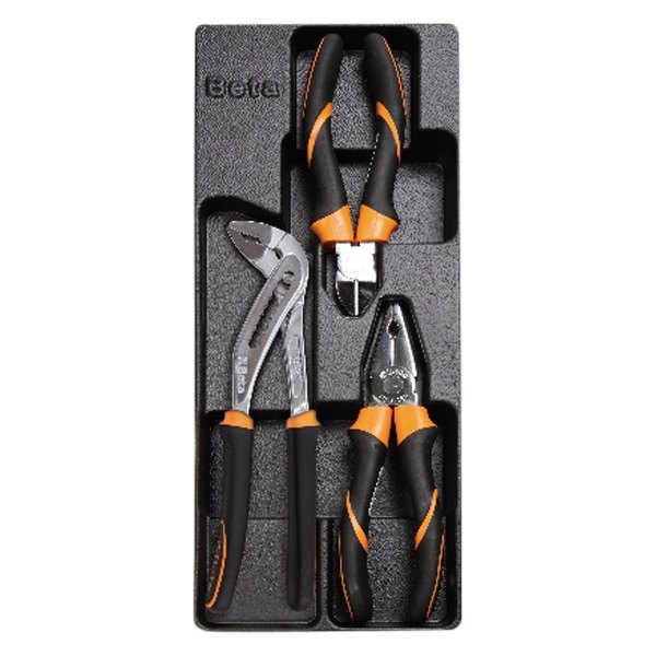 Beta Tools® - T155-Series™ 3-piece 6-9/32" to 9-7/8" Multi-Material Handle Mixed Pliers Set