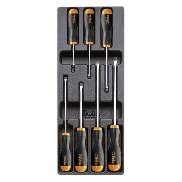 Beta Tools® - T210-Series 7-piece 2.5 to 6.5 mm Multi Material Handle Slotted Screwdriver Set