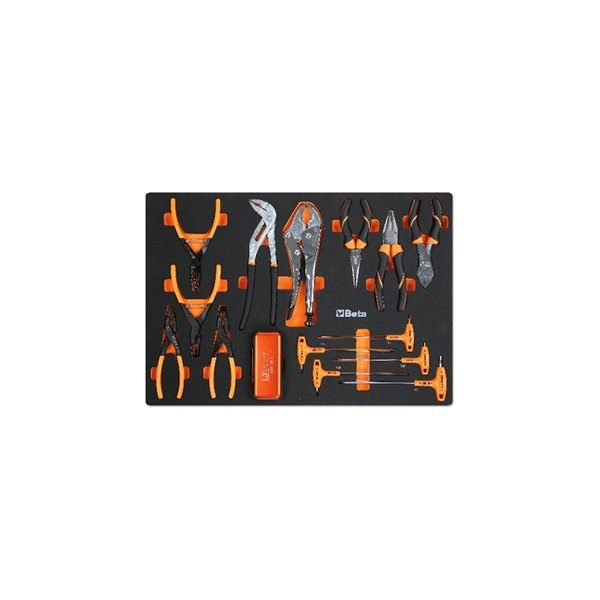 Beta Tools® - MM140-Series Pliers, Nippers and Offset Key Wrenches for Torx™ Head Screws Set with Foam Tray