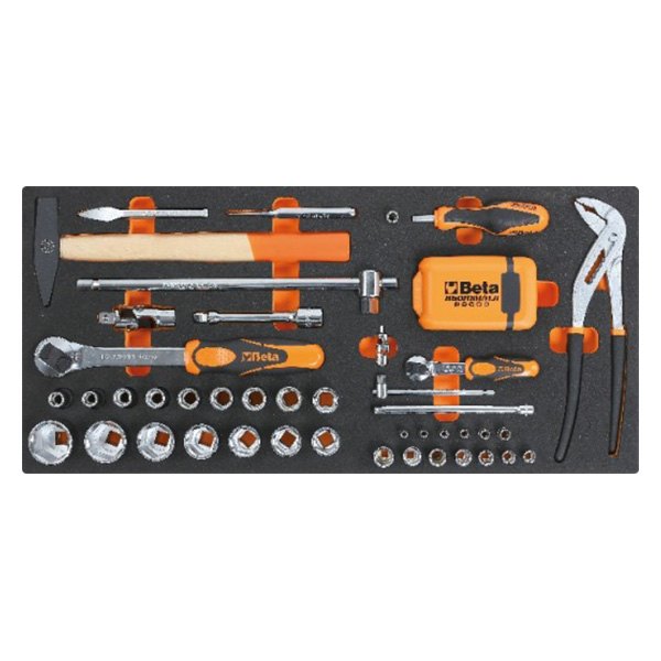 Beta Tools® - MC20-Series 74-piece Mechanics Tool Set in Soft Thermoformed Tray